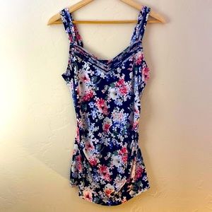 WHBM- Floral Tank, M, EUC